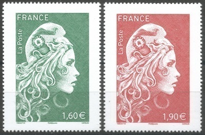 RF5286/87 - Philatelie 50 - Timbre de France N°Paire 5286 et 5287 - 2 timbres de France au Type Marianne d'Yz dit Marianne de l'engagée