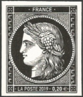 RF5305A - Philatélie 50 - timbres de France N° 5305A de 2019 - 0,20 € noir type Céres