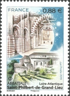 RF5334 - Philatélie 50 - Timbre de France 2019 N° YT 5334 - Abbatiale Saint-Philibert-de-Grand-Lieu