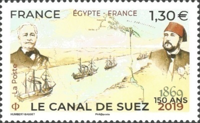 RF5347 - Philatélie 50 - Timbre de France 2019 N° YT 5347 - Le Canal de Suez