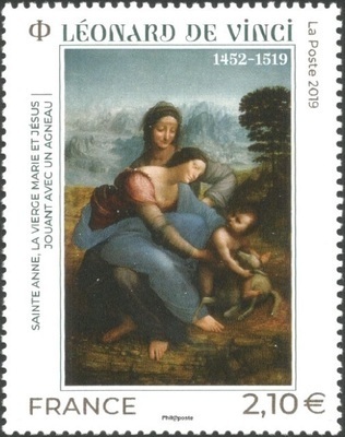 RF5355 - Philatélie 50 - Timbre de France 2019 N° YT 5355 - 500e anniversaire de la mort de Léonard de Vinci