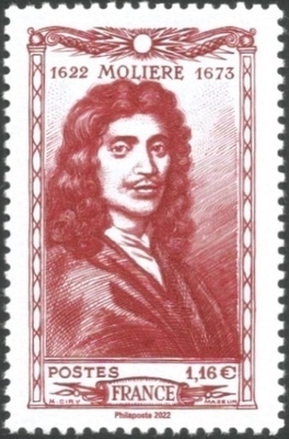 RF5642 - Philatelie 50 - Timbre de France N° 5642 - 400° Anniversaire de la naissance de Jean Baptiste  Poquelin dit Molière
