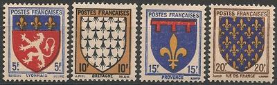 RF572-575 - Philatélie - Timbres de France N° Yvert et Tellier 572 à 575 - Timbres de collection