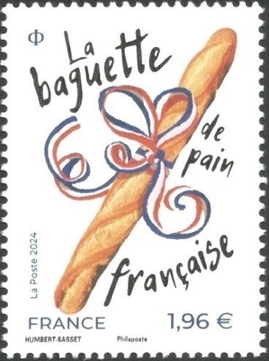 RF5776, Philatélie 50, Timbre de France N° 5776, La baguette de pain française, 2024