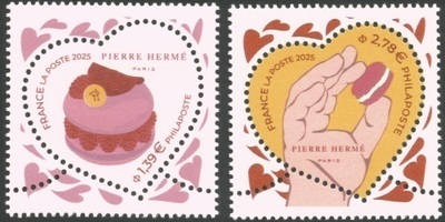 RF5844/45 - Philatélie 50 - Timbre de France N°YT 5844 et 5845 – Cœur Pierre Hermé – 2025