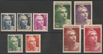 RF725-733 - Philatélie - Timbres de France N° Yvert et Tellier 725 à 733 - Timbres de collection