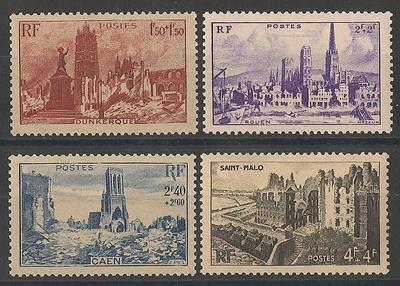 RF744-747 - Philatélie - Timbres de France N° Yvert et Tellier 744 à 747 - Timbres de collection