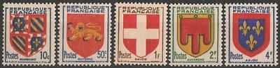RF834-838 - Philatélie - Timbres de France N° Yvert et Tellier 834 à 838  - Timbres de collection