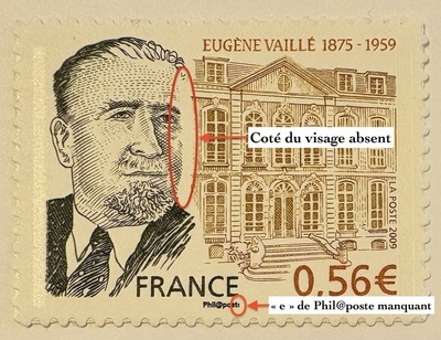 RFADH369b, Philatélie 50, Timbre de France Variété Adhésif 369b émis en 2009