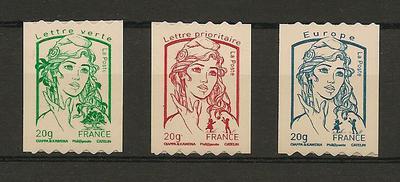RFADH862-864 - Philatelie - Timbre de France adhésifs N° Yvert et Tellier 862 à 864 - Timbre de collection
