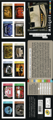RFBC1398 - Philatélie 50 - Carnet de timbres autoadhésifs Masques N°BC1398