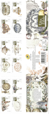RFBC1528 - Philatélie 50 - Carnet de timbres autoadhésifs Les arts de la table - Porcelaine et Faïence N°BC1528