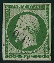 RFCL12bobli85€ - Philatélie - Timbre de france classique N° Yvert et Tellier 12b oblitéré 1er choix - Timbres classiques de France