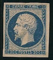 RFCL14Acharnière30€- Philatélie - Timbre de france classique N° Yvert et Tellier 14A avec charnière - Timbres classiques de France