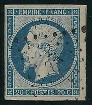 RFCL14AdObli80€trèsbeau - Philatélie - Timbre de france classique N° Yvert et Tellier 14Ad oblitéré - Timbres classiques de France