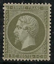 RFCL19charLégerclair- Philatélie - Timbre de france classique N° Yvert et Tellier 19 charnière - Timbres classiques de France