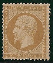 RFCL21char250€ - Philatélie - Timbre de france classique N° Yvert et Tellier 21 charnière - Timbres classiques de France