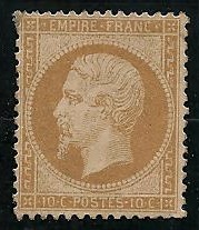 RFCL21char- Philatélie - Timbre de france classique N° Yvert et Tellier 21 charnière - Timbres classiques de France