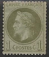 RFCL25deuxchoix - Philatélie - Timbre de france classique N° Yvert et Tellier 25 charnière deuxième choix - Timbres classiques de France