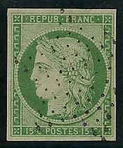 RFCL2obli - Philatélie - Timbre de france classique N° Yvert et Tellier 2 oblitéré - Timbres classiques de France