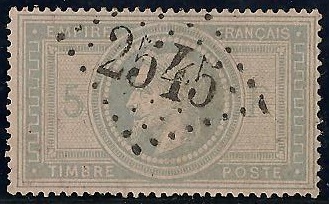 RFCL33obli350€- Philatélie - Timbre de france classique N° Yvert et Tellier 33 oblitéré - Timbres classiques de France