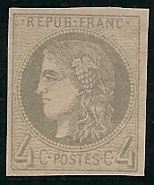 RFCL41B- Philatelie - Timbre de france classique N° Yvert et Tellier 41B charnièr  - Timbres classiques de France