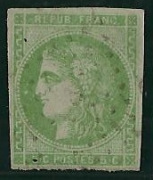 RFCL42B30€ - Philatélie - Timbre de france classique N° Yvert et Tellier 42B oblitéré - Timbres classiques de France