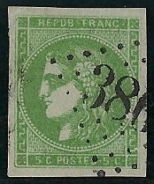 RFCL42B45€ - Philatélie - Timbre de france classique N° Yvert et Tellier 42B oblitéré - Timbres classiques de France