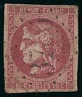 RFCL49c - Philatélie - Timbre de france classique N° Yvert et Tellier 49c oblitéré - Timbres classiques de France