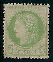 RFCL53char - Philatélie - Timbre de france classique N° Yvert et Tellier 53 charnière - Timbres classiques de France