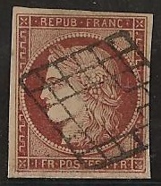 RFCL6-190€ - Philatélie - Timbre de france classique N° Yvert et Tellier 6 ceres - Timbres classiques de France