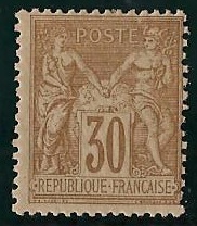 RFCL80-20 - Philatélie - Timbre de france classique N° Yvert et Tellier 80 charnière - Timbres classiques de France