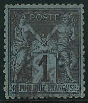RFCL84-1800€ - Philatélie - Timbre de france classique N° Yvert et Tellier 84 oblitéré - Timbres classiques de France