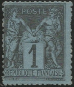 RFCL84NSG - Philatelie50 - Timbre de France N° 84  Bleu de Prusse Neuf