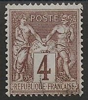 RFCL88 - Philatélie - Timbre de france classique N° Yvert et Tellier 88 oblitéré - Timbres classiques de France