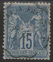 RFCL90 - Philatélie - Timbre de france classique N° Yvert et Tellier 90 oblitéré - Timbres classiques de France