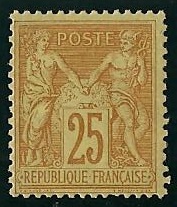 RFCL92-160 - Philatélie - Timbre de france classique N° Yvert et Tellier 92 charnière - Timbres classiques de France