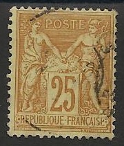 RFCL92 - Philatélie - Timbre de france classique N° Yvert et Tellier 92 oblitéré - Timbres classiques de France