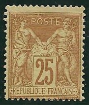 RFCL92char - Philatélie - Timbre de france classique N° Yvert et Tellier 92 charnière - Timbres classiques de France