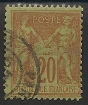 RFCL96 - Philatélie - Timbre de france classique N° Yvert et Tellier 96 oblitéré - Timbres classiques de France