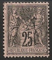 RFCL97 - Philatélie - Timbre de france classique N° Yvert et Tellier 97 oblitéré - Timbres classiques de France