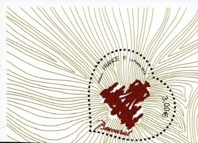 RF4883 - Philatélie 50 - Timbre de France année 2014 N° 4883 du catalogue Yvert et Tellier - Coeurs de Baccarat