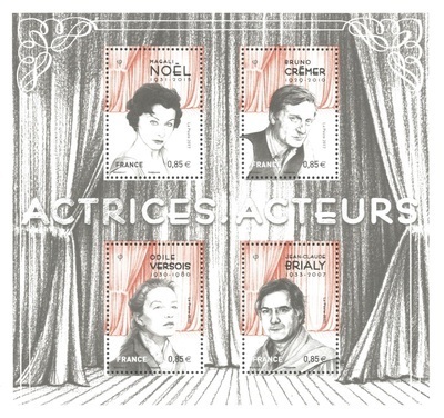 RFF5174 - Philatélie 50 - Feuillet de France 2017 N° YT F5174, Acteurs et Actrices de théâtre et de cinéma