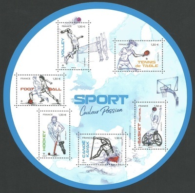 RFF5325 - Philatélie 50 - Feuillet de France 2019 N° YT F5325, Sport, Couleur passion