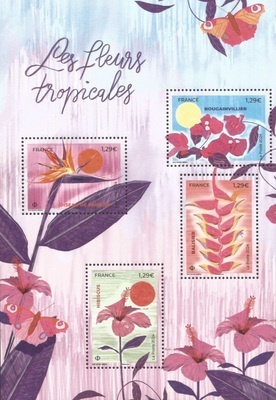 RFF5750 - Philatélie 50 - Feuillet de France N° YT F5750 - Les Fleurs tropicales