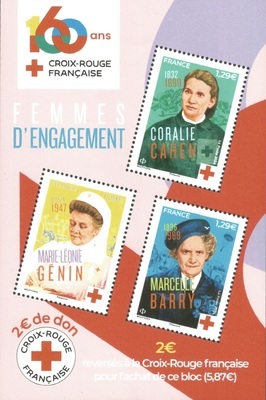 RFF5812 - Philatélie 50 - Feuillet de France N° YT F5812 - 160ème anniversaire, Femmes d’engagement