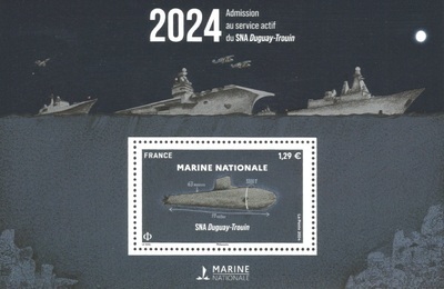 RFF5825 - Philatélie 50 - Feuillet de France N°YT F5825 – Sous-marin nucléaire Duguay-Trouin - 2024