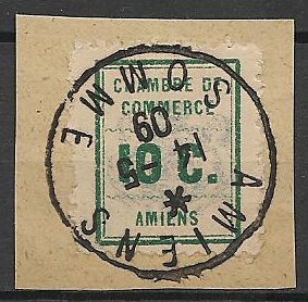 RFGrève1frag - Philatélie - Timbre de grève de France N° Yvert et Tellier 1 chambre de commerce d'Amiens - Timbres de France
