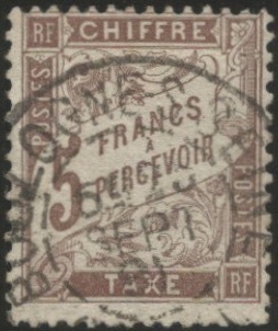 RFTAXE27O - Philatelie 50 - Timbre de France Taxe N° 27 oblitéré