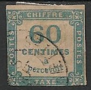 RFTAXE9obliRef - Philatélie - Timbre de France Taxe N° Yvert et Tellier 9 oblitéré pour référence - Timbres de collection